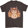 Grumpy Cat Finger Flip Offensive Funny Mens T-Shirt Cotton Gildan Dark Chocolate