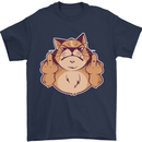 Grumpy Cat Finger Flip Offensive Funny Mens T-Shirt Cotton Gildan Navy Blue