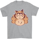 Grumpy Cat Finger Flip Offensive Funny Mens T-Shirt Cotton Gildan Sports Grey