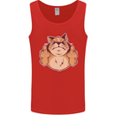 Grumpy Cat Finger Flip Offensive Funny Mens Vest Tank Top Red