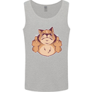 Grumpy Cat Finger Flip Offensive Funny Mens Vest Tank Top Sports Grey