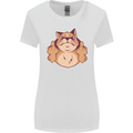 Grumpy Cat Finger Flip Offensive Funny Womens Wider Cut T-Shirt White