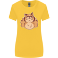 Grumpy Cat Finger Flip Offensive Funny Womens Wider Cut T-Shirt Yellow