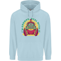 Grumpy Elf Funny Anti Christmas Bah Humbug Childrens Kids Hoodie Light Blue