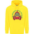 Grumpy Elf Funny Anti Christmas Bah Humbug Childrens Kids Hoodie Yellow