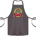 Grumpy Elf Funny Anti Christmas Bah Humbug Cotton Apron 100% Organic Dark Grey