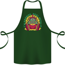 Grumpy Elf Funny Anti Christmas Bah Humbug Cotton Apron 100% Organic Forest Green