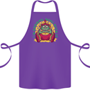 Grumpy Elf Funny Anti Christmas Bah Humbug Cotton Apron 100% Organic Purple