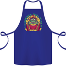 Grumpy Elf Funny Anti Christmas Bah Humbug Cotton Apron 100% Organic Royal Blue