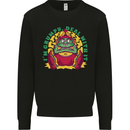 Grumpy Elf Funny Anti Christmas Bah Humbug Kids Sweatshirt Jumper Black