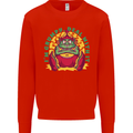 Grumpy Elf Funny Anti Christmas Bah Humbug Kids Sweatshirt Jumper Bright Red