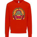 Grumpy Elf Funny Anti Christmas Bah Humbug Kids Sweatshirt Jumper Bright Red