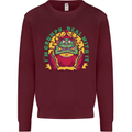 Grumpy Elf Funny Anti Christmas Bah Humbug Kids Sweatshirt Jumper Maroon