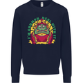 Grumpy Elf Funny Anti Christmas Bah Humbug Kids Sweatshirt Jumper Navy Blue