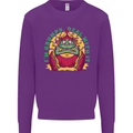 Grumpy Elf Funny Anti Christmas Bah Humbug Kids Sweatshirt Jumper Purple