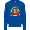 Grumpy Elf Funny Anti Christmas Bah Humbug Kids Sweatshirt Jumper Royal Blue