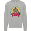 Grumpy Elf Funny Anti Christmas Bah Humbug Kids Sweatshirt Jumper Sports Grey