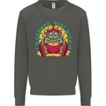 Grumpy Elf Funny Anti Christmas Bah Humbug Kids Sweatshirt Jumper Storm Grey