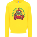 Grumpy Elf Funny Anti Christmas Bah Humbug Kids Sweatshirt Jumper Yellow