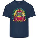 Grumpy Elf Funny Anti Christmas Bah Humbug Kids T-Shirt Childrens Navy Blue