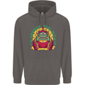 Grumpy Elf Funny Anti Christmas Bah Humbug Mens 80% Cotton Hoodie Charcoal