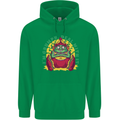 Grumpy Elf Funny Anti Christmas Bah Humbug Mens 80% Cotton Hoodie Irish Green