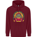 Grumpy Elf Funny Anti Christmas Bah Humbug Mens 80% Cotton Hoodie Maroon