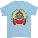 Grumpy Elf Funny Anti Christmas Bah Humbug Mens T-Shirt 100% Cotton Light Blue