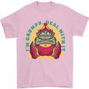 Grumpy Elf Funny Anti Christmas Bah Humbug Mens T-Shirt 100% Cotton Light Pink