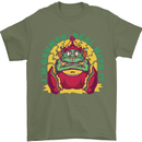 Grumpy Elf Funny Anti Christmas Bah Humbug Mens T-Shirt 100% Cotton Military Green
