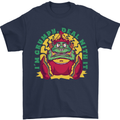 Grumpy Elf Funny Anti Christmas Bah Humbug Mens T-Shirt 100% Cotton Navy Blue
