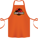 Grumpysaurus Funny Grumpy Old Git Man Cotton Apron 100% Organic Orange