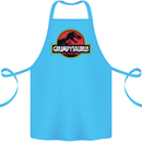 Grumpysaurus Funny Grumpy Old Git Man Cotton Apron 100% Organic Turquoise