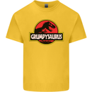 Grumpysaurus Funny Grumpy Old Git Man Mens Cotton T-Shirt Tee Top Yellow
