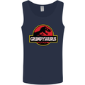 Grumpysaurus Funny Grumpy Old Git Man Mens Vest Tank Top Navy Blue