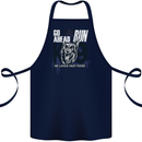 Guard Dog German Shepherd Fast Food Cotton Apron 100% Organic Navy Blue