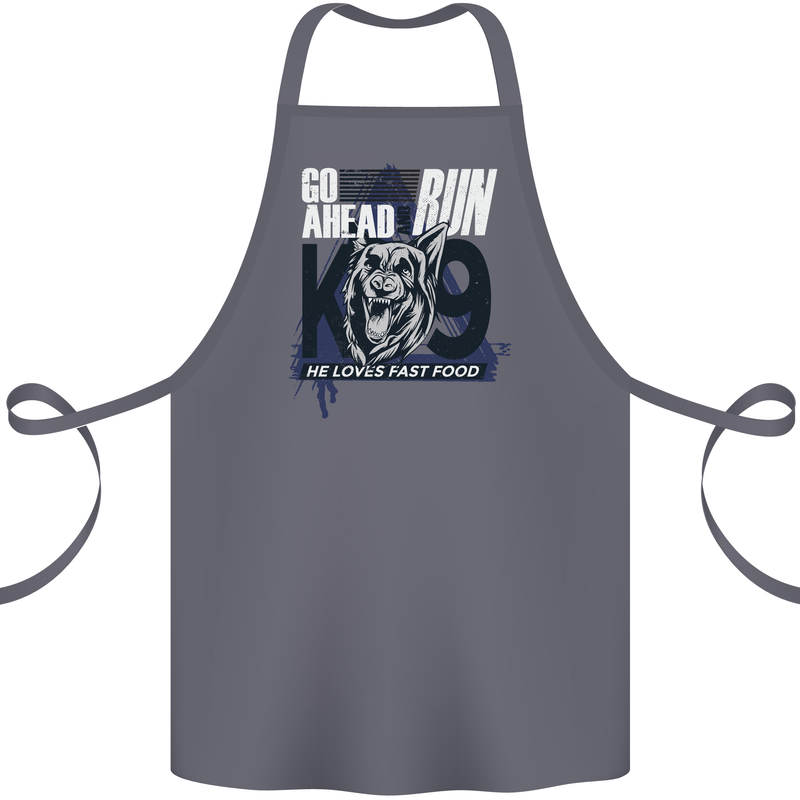 Guard Dog German Shepherd Fast Food Cotton Apron 100% Organic Steel