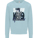 Guard Dog German Shepherd Fast Food Kids Sweatshirt Jumper Light Blue