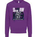 Guard Dog German Shepherd Fast Food Kids Sweatshirt Jumper Purple