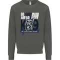 Guard Dog German Shepherd Fast Food Kids Sweatshirt Jumper Storm Grey