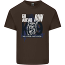 Guard Dog German Shepherd Fast Food Kids T-Shirt Childrens Chocolate