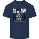 Guard Dog German Shepherd Fast Food Kids T-Shirt Childrens Navy Blue