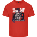 Guard Dog German Shepherd Fast Food Kids T-Shirt Childrens Red