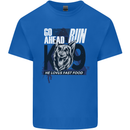 Guard Dog German Shepherd Fast Food Kids T-Shirt Childrens Royal Blue