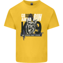 Guard Dog German Shepherd Fast Food Kids T-Shirt Childrens Yellow