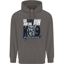 Guard Dog German Shepherd Fast Food Mens 80% Cotton Hoodie Charcoal