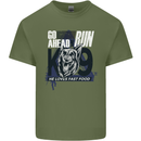 Guard Dog German Shepherd Fast Food Mens Cotton T-Shirt Tee Top Military Green