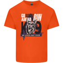 Guard Dog German Shepherd Fast Food Mens Cotton T-Shirt Tee Top Orange