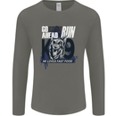 Guard Dog German Shepherd Fast Food Mens Long Sleeve T-Shirt Charcoal