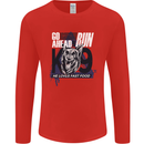 Guard Dog German Shepherd Fast Food Mens Long Sleeve T-Shirt Red